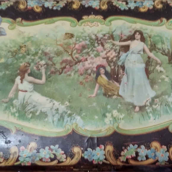 Large Victorian Wood and Celluloid Glove / Brush Box - Edwardian - Picture 3 of 15